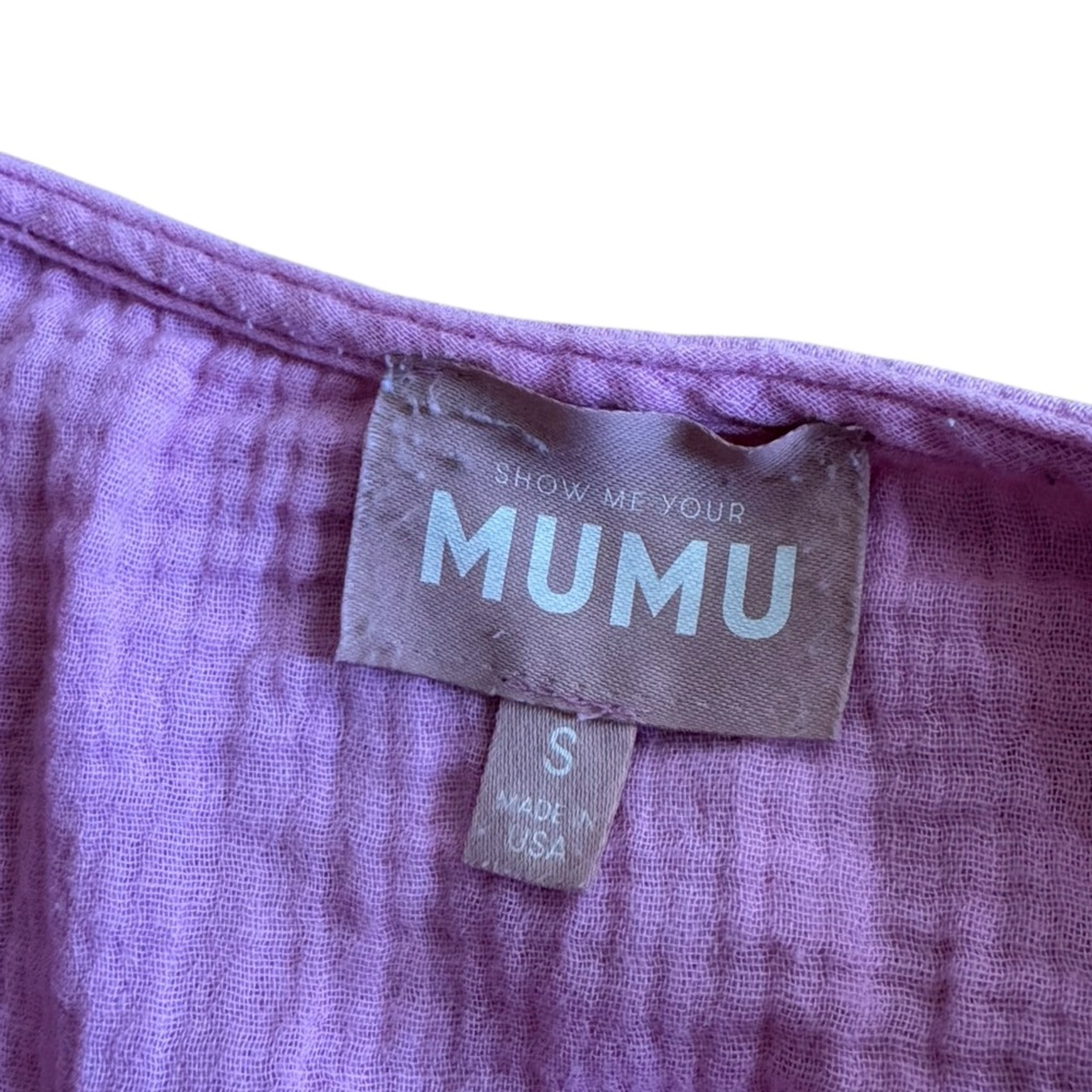 Show Me Your Mumu Women's Caroline Mini Dress Gauze w/ Pockets Pink Size Small - Picture 9 of 9